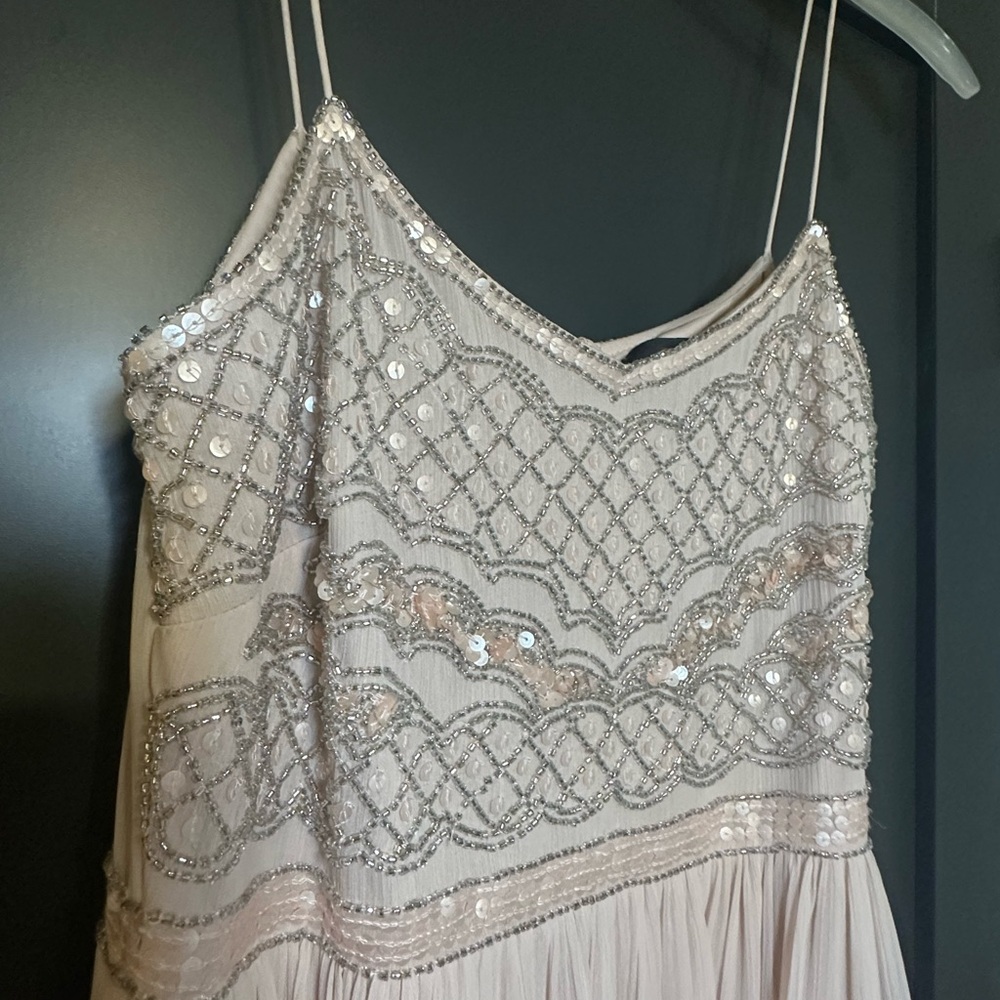 Adrianna Papell Blush Sequin Dress